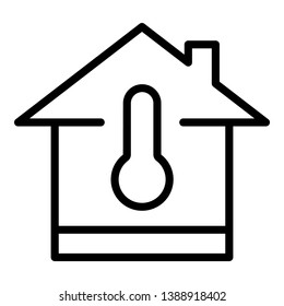 Temperature adjustment icon. Outline temperature adjustment vector icon for web design isolated on white background