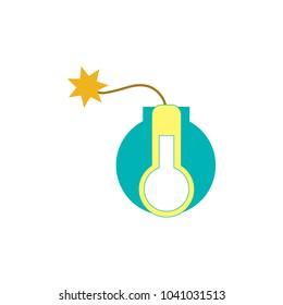 Temperature Bomb Logo Icon Design