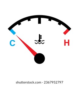 Temperature car gauge icon meter