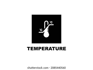 Temperature cardboard simple flat icon vector illustration