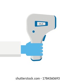 Temperature check flat icon isolated on white background. Vector illustration. Eps 10