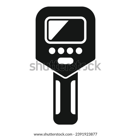 Temperature check laser icon simple vector. Device gun. Measure scan distance equipment