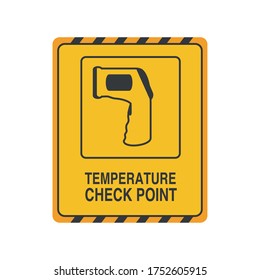 punto de comprobación de temperatura en el diseño de ilustraciones vectoriales de fondo blanco