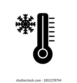 Temperature cold icon glyph style vector