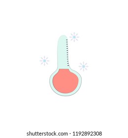 Temperature cold winter  colored icon. Element of colored winter hand drawn icon for mobile concept and web apps. Detailed Temperature cold winter  icon can be used for web on white background