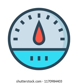temperature color line icon