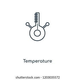 Temperature concept line icon. Linear Temperature concept outline symbol design. This simple element illustration can be used for web and mobile UI/UX.