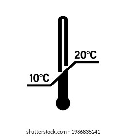 Temperature conditions Simple icon on product packaging and box