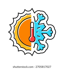 controle de temperatura ícone de cor vetor. sinal de controle de temperatura. ilustração de símbolo isolado