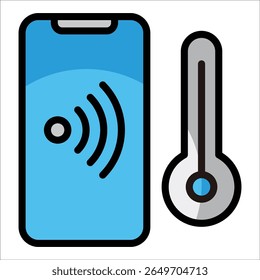 Temperature Control Icon Element For Design
