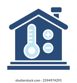 Temperature Control Icon Two Color Style. Vector Illustration For Graphic Design