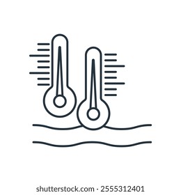 Temperature control icons  symbol vector elements for infographic web