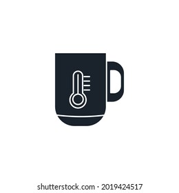 Temperature Control Smart Mug icon stock illustration.Smart kitchen appliance