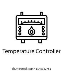 Temperature controlling device line vector icon graphic 