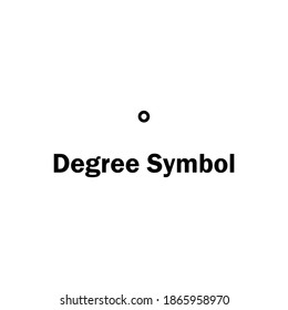 Temperature degree symbol on white background