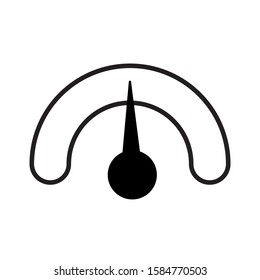temperature display meter line icon vector