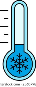 The temperature drops to freezing, depicting the coming winter. The thermometer is dropping, a sign of biting extreme weather. Feel the cold season full of challenges.