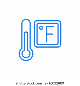 Temperatur Fahrenheit Symbol Vektor