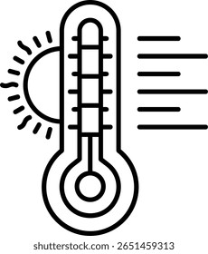 Temperature Filled Style Icon Design