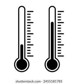 Temperature flat icon. Weather, hot and cold climate