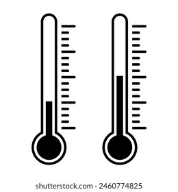 Temperature flat icon. Weather, hot and cold climate