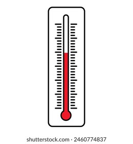 Temperature flat icon. Weather, hot and cold climate