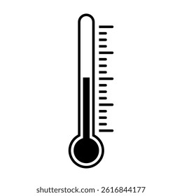 Temperature flat icon. Weather, hot and cold climate