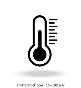 Temperature flat vector icon.