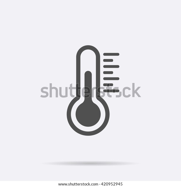 Temperature\
flat vector icon. Chill symbol concept isolated. Medicine\
thermometer. Weather, hot and cold climate in trendy style for web\
site, mobile app design. Logo illustration.\
