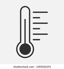 Temperature flat vector icon isolated on white background. Vector illustration. Eps 10.