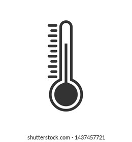 Temperature Flat Vector Icon Medicine Weather Thermometer