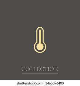 Temperature flat vector icon. Symbol is isolated. Medicine thermometer. Weather, hot cold climate in trendy style for web site, mobile app design.