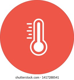 Temperature flat vector icon. . Weather, hot cold climate  for web site, mobile app design.Medicine thermometer.