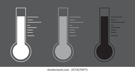 Temperature flat vector icon. . Weather, hot cold climate for web site, mobile app design. Medicine thermometer. 1176
