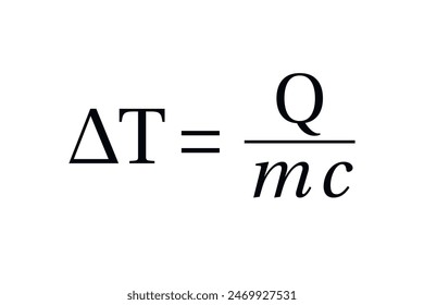 Temperature Formula on the white background. Education. Science. School. Formula. Vector illustration.