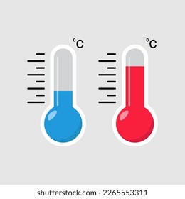 Temperaturmesser für Wärme und Kälte in Celsius