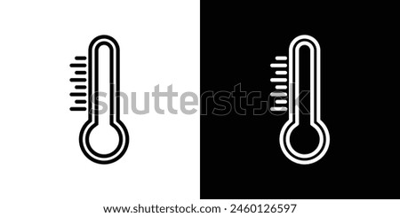 Temperature Gauge Icon Set. High and low thermometer vector symbols. Indicators for temperature extremes.