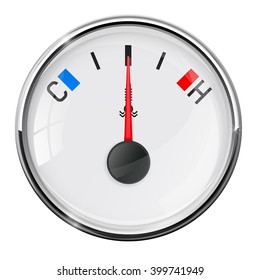 Temperature gauge. Medium position. Vector illustration on white background