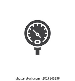 Temperature gauge vector icon. filled flat sign for mobile concept and web design. Gauge meter measurement glyph icon. Symbol, logo illustration. Vector graphics