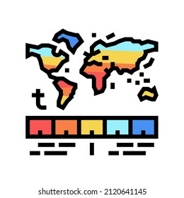 temperature globe color icon vector. temperature globe sign. isolated symbol illustration