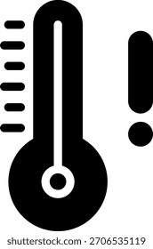 ícone de glifo de temperatura vetor de ilustração