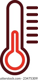 Temperaturglas 2 Farbsymbole für private und kommerzielle Nutzung.
