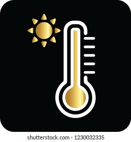 Temperature golden icon for web and print 