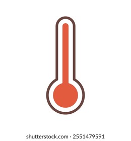 Temperature hot icon. Editable weather icon vector