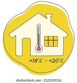 Temperature in the house, room thermometer, indoor air temperature, temperature, room temperature	