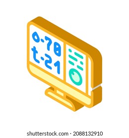 Temperature And Humidity Control Isometric Icon Vector. Temperature And Humidity Control Sign. Isolated Symbol Illustration