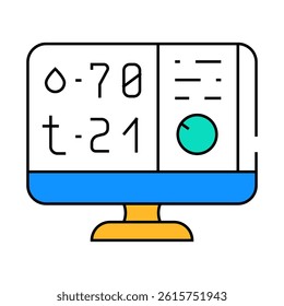 temperature and humidity control line icon vector. temperature and humidity control sign. isolated symbol illustration