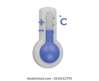 temperature icon 3d illustration render