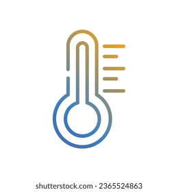 Icono de temperatura ilustración de material vectorial de otoño.