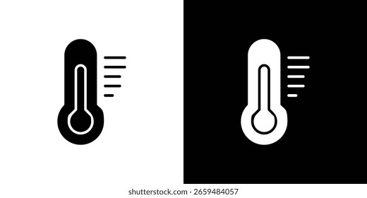 Temperatursymbol schwarze Silhouette für Web, und mobile App